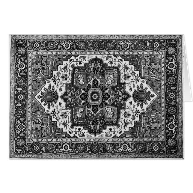 PERSIAN RUG - Black & White (Front Horizontal)