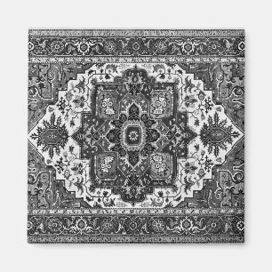 PERSIAN RUG - Black & White Magnet