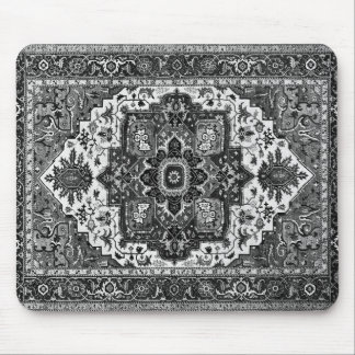 PERSIAN RUG - Black & White Mouse Pad