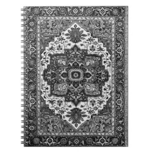 PERSIAN RUG - Black & White Notebook