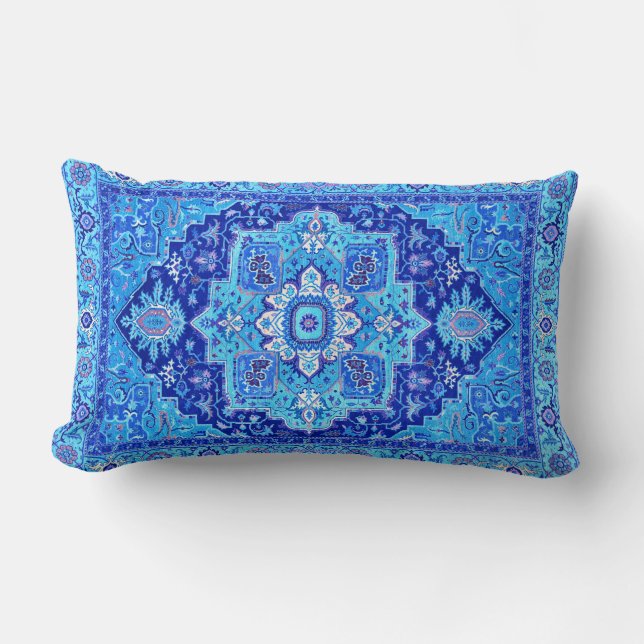 PERSIAN RUG - Blue Lumbar Cushion (Front)