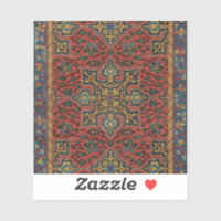 Persian Rug Carpet Red Blue Classic
