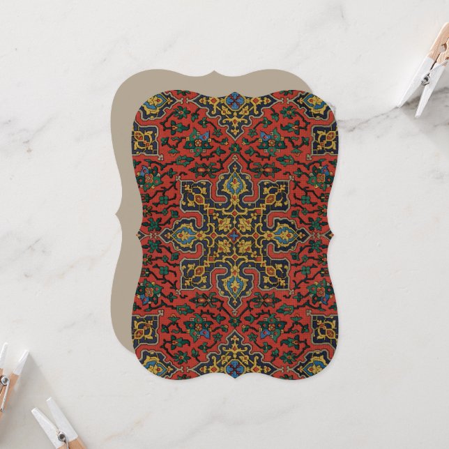 Persian Rug Carpet Red Blue Classic (Front/Back In Situ)