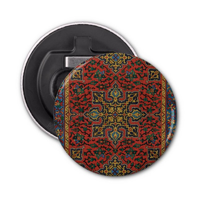 Persian Rug Carpet Red Blue Classic Bottle Opener (Front)