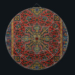 Persian Rug Carpet Red Blue Classic Dartboard<br><div class="desc">Persian Carpet - Arabic art pattern, Emile Prisses d’Avennes, printed in the book La Decoration Arabe. (1885). This image is a photographic reproduction based on an antique is a richly detailed Persian rug with an intricate design. It features a bold, symmetrical pattern in the centre, utilising geometric and floral motifs....</div>