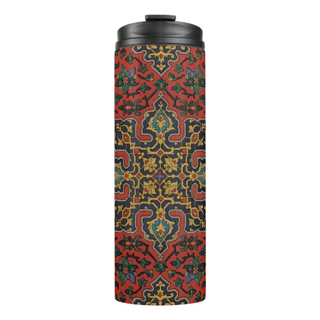Persian Rug Carpet Red Blue Classic Thermal Tumbler (Front)