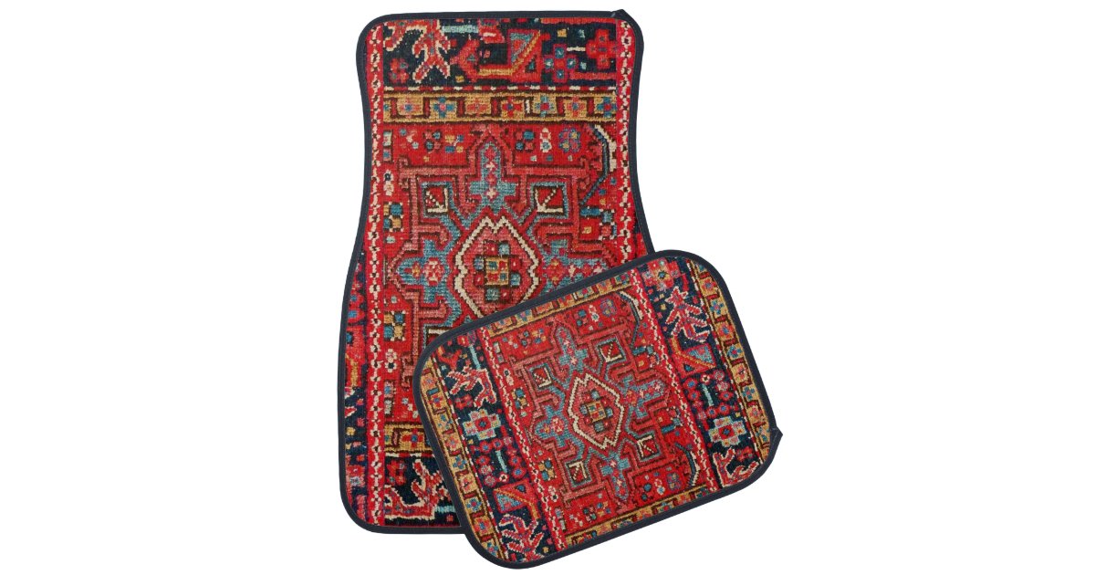 Persian Rug Design Set Of 4 Car Mats Zazzle Com Au