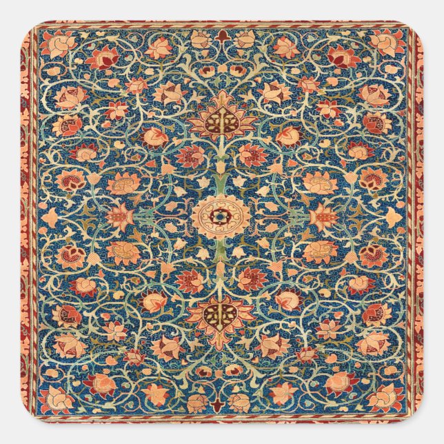 Persian Rug Design Square Sticker (Front)