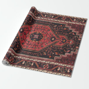 Persian Rug Eastern Accent Vintage Turkish Retro  Wrapping Paper
