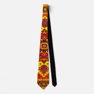 PERSIAN RUG - Red & Yellow Tie