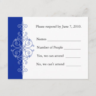 Persian Scroll RSVP Card