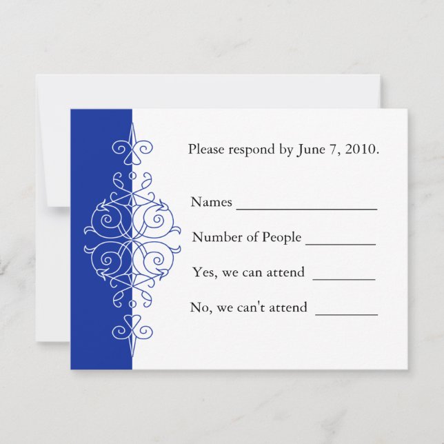 Persian Scroll RSVP Card (Front)
