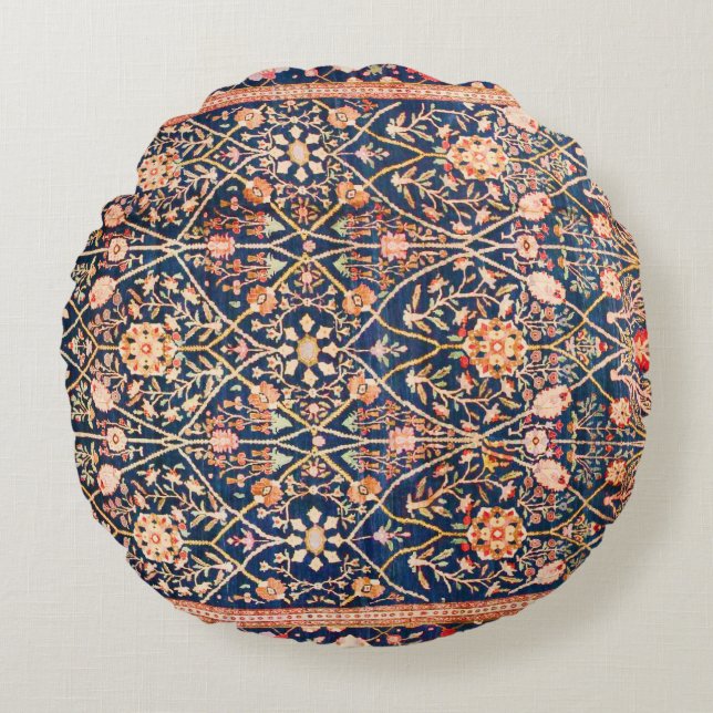  Persian Silk Rug Print Round Cushion (Front)