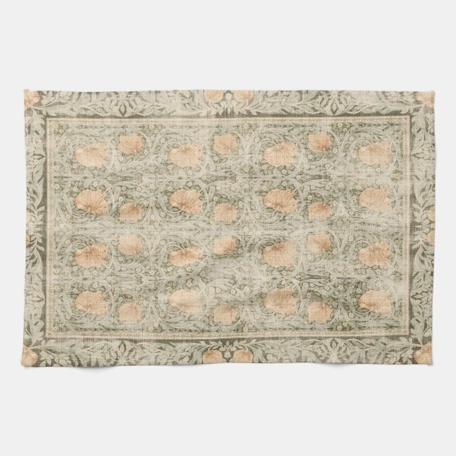 Persian Silk Rug Print Tea Towel (Horizontal)