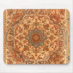 Persian Tabriz Rug Style  Light Warm Tones Mouse Pad