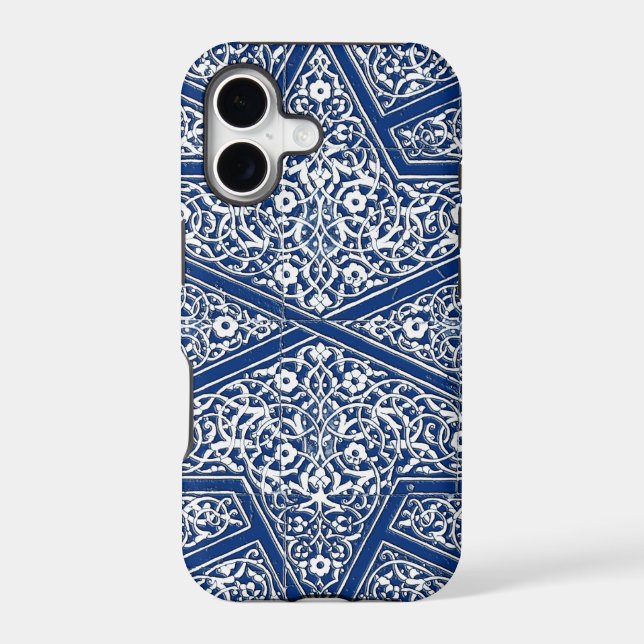 Persian tile pattern - cobalt blue and white (Back)