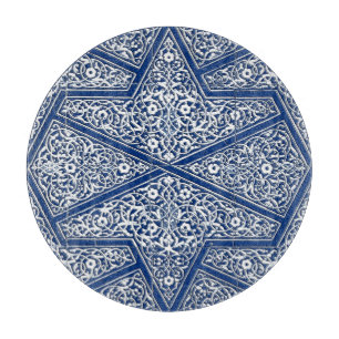 Persian tile pattern - cobalt blue and white cutting board