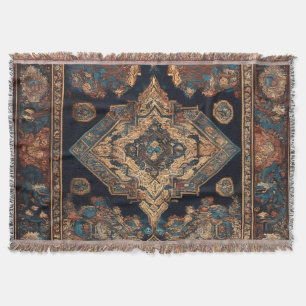 Persian Trendy Beautiful Old Pattern Collection Throw Blanket