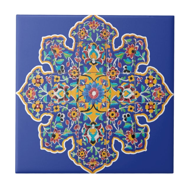 Persian Turquoise Ceramic Tile (Front)