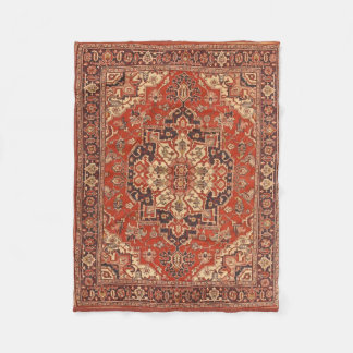 Persian Vintage Rug Floral Fine Art Fleece Blanket