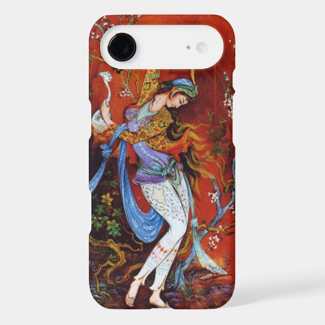 Persian Woman Dancing with Bird & Wine Case-Mate iPhone Case (Back)