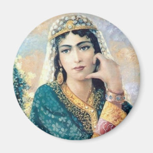 Persian Woman Folk painting in detail Magnet