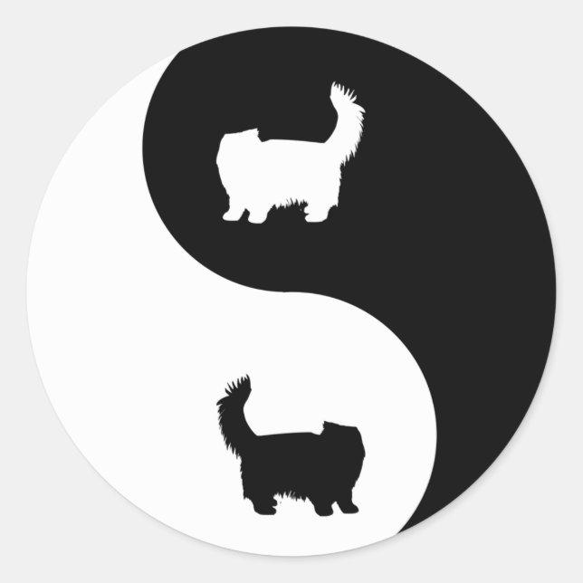 Persian Yin Yang Classic Round Sticker (Front)
