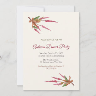 Persicaria Autumn Dinner Party Invitation