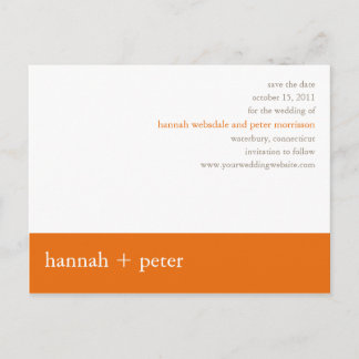 Persimmon Banner :: Save the Date Postcard