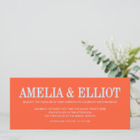 Persimmon Blue Oversized Bold Name Wide Wedding