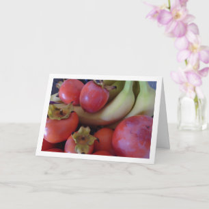 Persimmon Fruit and Bananas Card