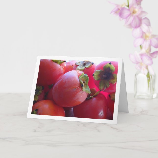 Persimmon Fruit Card (Orchid)