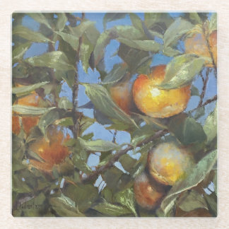 Persimmon Fruit Tree Beautiful Original Artwork Glass Coaster