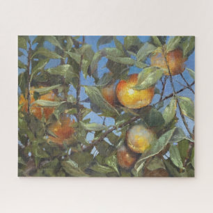 Persimmon Fruit Tree Beautiful Original Artwork Jigsaw Puzzle