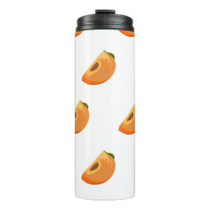 Persimmon pattern isolated on a white background.  thermal tumbler