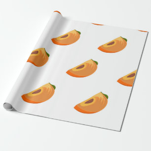 Persimmon pattern isolated on a white background. wrapping paper