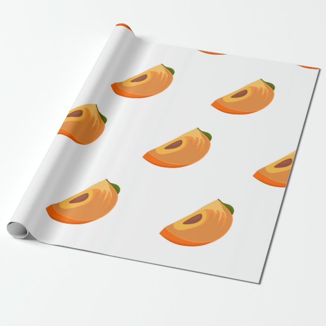 Persimmon pattern isolated on a white background.  wrapping paper (Unrolled)