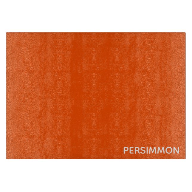 Persimmon red color name cutting board (Front)
