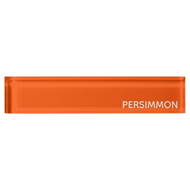 Persimmon red color name nameplate (Front)