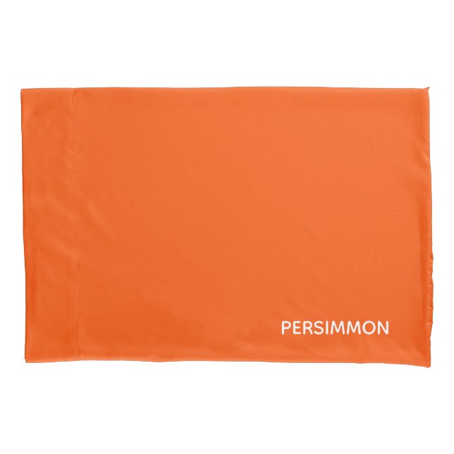 Persimmon red color name pillowcase (Front)