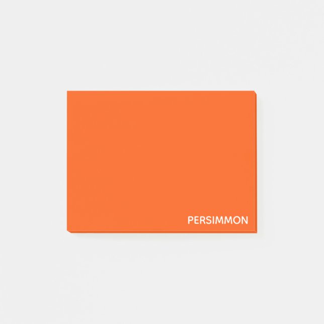 Persimmon red color name post-it notes (Front)