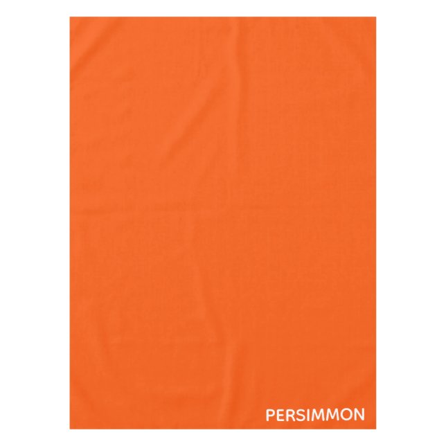 Persimmon red color name tablecloth (Front)