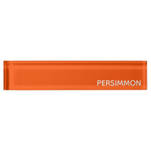 Persimmon red colour name nameplate