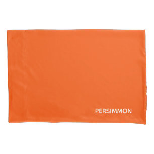 Persimmon red colour name pillowcase