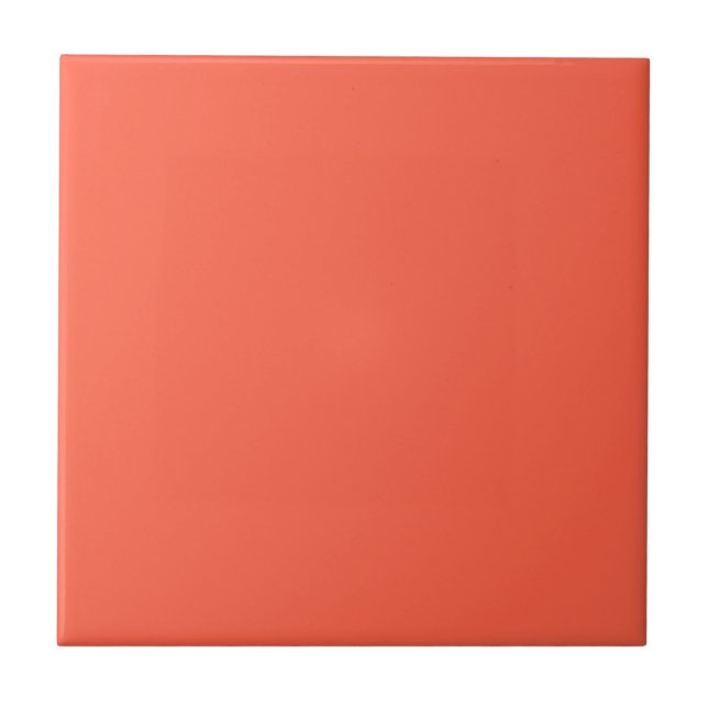 Persimmon Solid Colour | Classic | Elegant Ceramic Tile (Front)