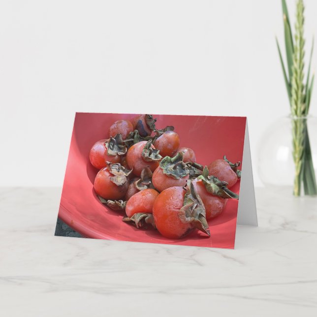 Persimmons Blank Note Card (Front)