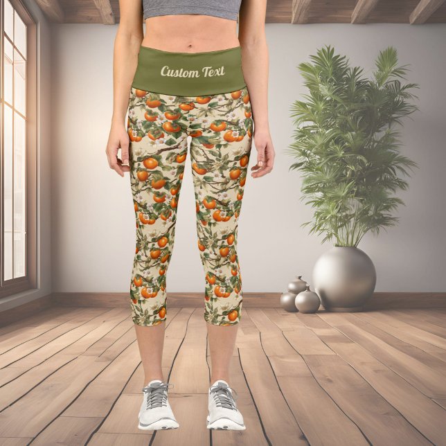 Persimmons Pattern Capri Leggings (Creator Uploaded)