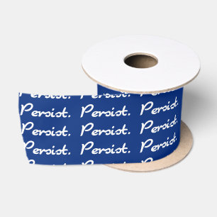 Persist Blue White Resistance Satin Ribbon