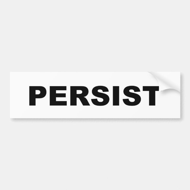 PERSIST BUMPER STICKER (Front)