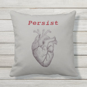 Persist ~ Heart Outdoor Cushion